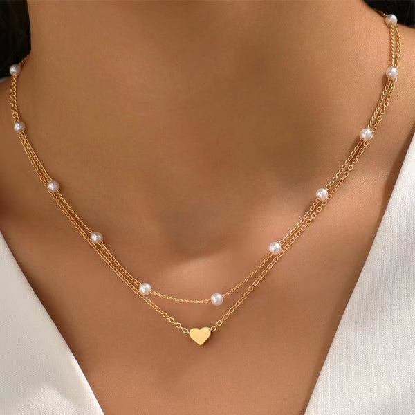 Double Layer Heart Necklace