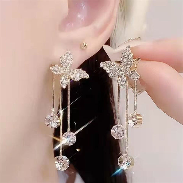 Shiny Elegant Butterfly Earrings